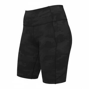 Lululemon Fast Free Shorts 10 Inch High Rise Camo Deep Coal Women Size 4 W7BD1S